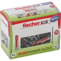 fischer DuoPower 5x25 S 2K Dübel mit Schrauben, 50 St. von Fischer