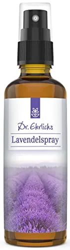 Dr. Ehrlichs Lavendelspray 75ml - Raumduft mit natürlichen ätherischen Ölen des echten Lavendels - Raumspray & Kissenspray zur Entspannung und Aromatherapie zum Einschlafen mit Lavendelöl