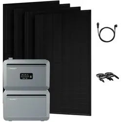 Powerness Balkonkraftwerk mit Growatt NEXA 2000 und 4x JA Solar 450W Modulen - Balkonkraftwerk mit 4096Wh Speicher und hocheffizienten bifazialen Modulen für maximale Energieausbeute. Ideal für nachhaltige Stromversorgung und hohe Autarkie.