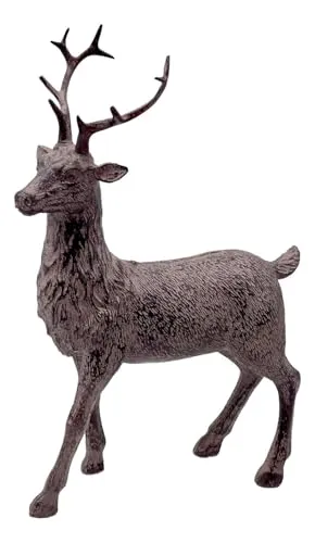 Rentier Deko Polyresin Stehend Braun Hirsch Weihnachten 26cm Hoch