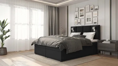 Best for Home Boxspringbett Parma mit Bettkasten und 7-Zonen Topper - Boxspringbett Parma – Ergonomische 17 cm Bonellfederkernmatratze mit 7-Zonen-System und atmungsaktivem 7 cm T-30 PUR-Schaum-Topper. Praktischer Stauraum durch zwei Bettkästen für ein ordentliches Schlafzimmer.