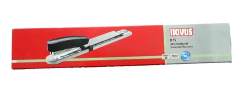 Novus B 5 Heftgerät - Robuster Bürohefter in Blau - Hefter für bis zu 40 Blatt, mit festem und lösbarem Heften. Inklusive 200 Heftklammern. Ideal für Büro und Zuhause, TÜV-geprüft mit 25 Jahren Garantie.