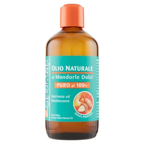 GEOMAR | Reines Süßmandelöl, Nährend und Elastisch, 100% Natürlich, Made in Italy, 250 ml