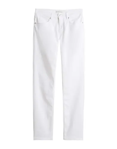 OPUS PANTS Damen Slim | Melly Base Straight Jeans Mid Rise mit Power Stretch White, 40 L28