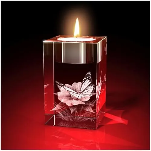 Kerzenständer Weiß von GLASFOTO.COM 3 DIMENSIONEN IM GLAS