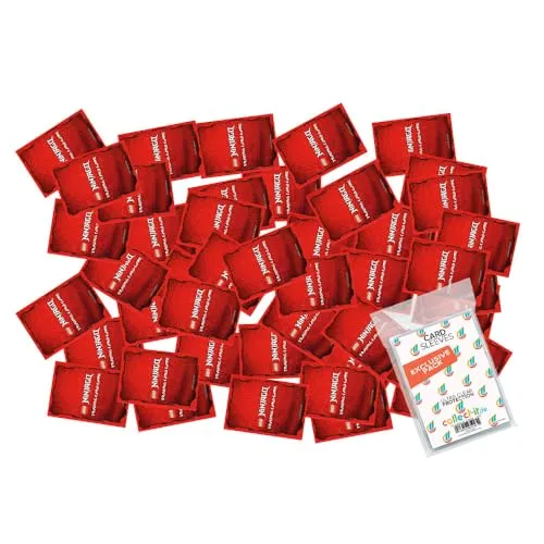 Bundle mit Blue Ocean LEGO Ninjago 7 Next Level Trading Cards - 50 Verschiedene, zufällige Karten + Exklusive Collect-it Hüllen