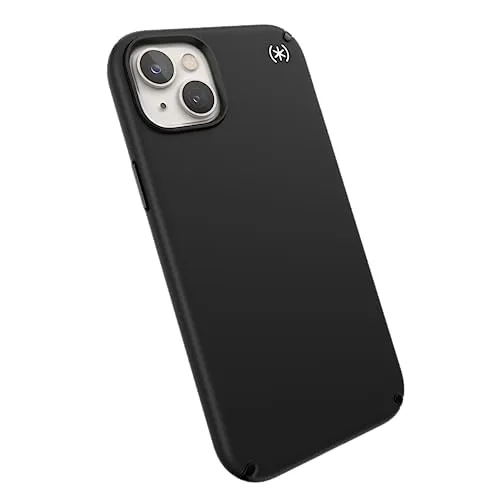 Speck Presidio2 Pro + MagSafe - iPhone 14 Plus Hülle mit Microban-Beschichtung (Schwarz/Schwarz/Weiß)