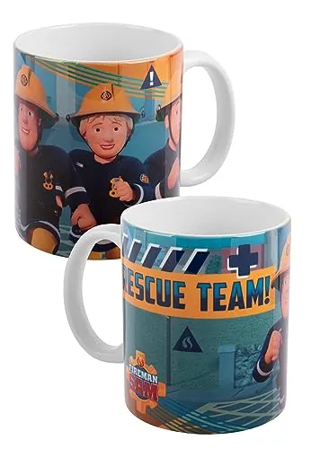 Feuerwehrmann Sam Tasse - Rescue Team - Kaffeetasse Becher Kaffeebecher aus Keramik 320 ml