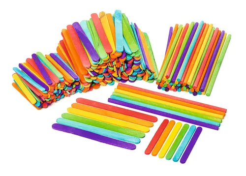 300tlg. Hölzer-Set Stäbchen farbig Bastelstäbe VBS Großhandelspackung