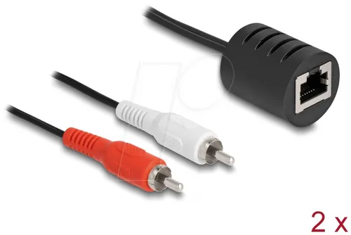 DELOCK 87857 - Audio Extender über Cat.5, 2x Cinch Stecker, bis 50 m