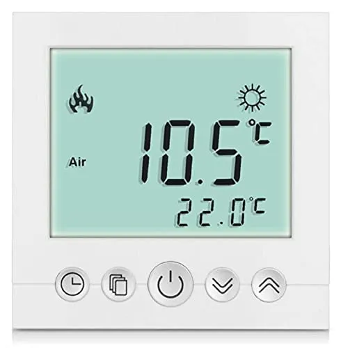 SM-PC®, Digital Thermostat Raumthermostat Fußbodenheizung Wandheizung LED WiFi WLAN weiß #869
