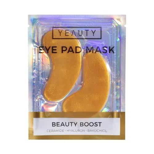 Produktbild YEAUTY BEAUTY BOOST EYE PAD MASK, die superweichen Augenpads mit dem luxuriösen Anti-Aging Serum aus Ceramide, Hyaluron und Bakuchiol reduziert Augenringe und glättet die Augenpartie - 1 Pack