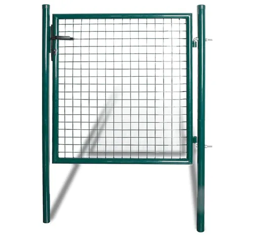 furnicato Gartentor Einzeltür 100x100 cm - Pulverbeschichteter Stahl - Gestalten Sie den Zugang zu Ihrem Garten stilvoll mit diesem robusten Zauntor aus pulverbeschichtetem Hochleistungsstahl. Langlebig und stabil, bietet es Sicherheit und einfache Montage dank solider Pfosten und Scharnieren.