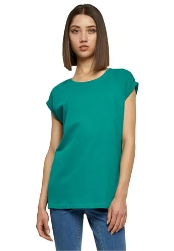 Urban Classics Damen T-Shirt Ladies Extended Shoulder Tee, T-Shirt mit überschnittenen Schultern, aus Baumwolle, erhältlich in vielen Farben, Fresh green, 4XL