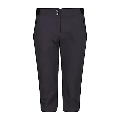 CMP Damen Capri Hose XXL grau - Sportliche Wanderhose in Größe XXL, aus schnell trocknendem Vier-Wege-Stretchmaterial für optimalen Komfort beim Wandern.