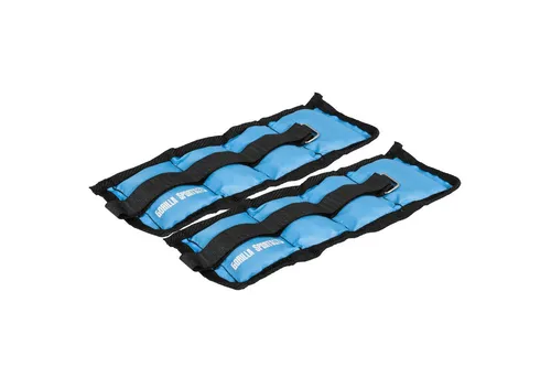 GORILLA SPORTS Gewichtsmanschette 2er Set, Gewichte 1-10 kg, Verstellbar, Fußgelenkgewichte, Armgewichte
