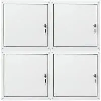 PROREGAL Mega Deal 4X Schließfachwürfel Cubic - Aufbewahrungsschränke mit 4 Fächern, ideal für Umkleideräume. Hoher Stauraum für Kleidung und Schuhe, einfach abwaschbar und schnell in nur 15-20 Minuten aufgebaut.