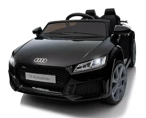 Audi TTRS Kinder Elektroauto 12V mit Fernbedienung - Elektrofahrzeug für Kinder 1-4 Jahre, mit sanftem Anlauf, LED-Beleuchtung und 2,4 GHz Fernsteuerung für sicheres Fahren und viel Spaß!