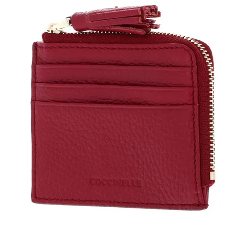 COCCINELLE Kartenetui Credit Card Holder aus echtem Rindsleder - Elegantes Kartenetui aus 100% Rindsleder mit 6 Fächern und zusätzlichem Zipperfach für optimale Ordnung. Ideal für den Alltag und passt in jede Hosentasche.