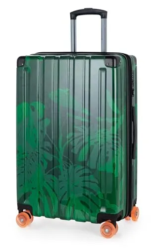 HAUPTSTADTKOFFER Q-Damm - M Reisekoffer Jungle Edition, 68 cm, erweiterbar - Entdecke die Jungle Edition des Hauptstadtkoffers Q-Damm! Mit 68 x 45,5 x 27 cm (71 Liter) ideal für Reisen bis 14 Tage. Erweiterbar auf 89 Liter, leicht und stabil mit TSA-Zahlenschloss für Sicherheit und Komfort.