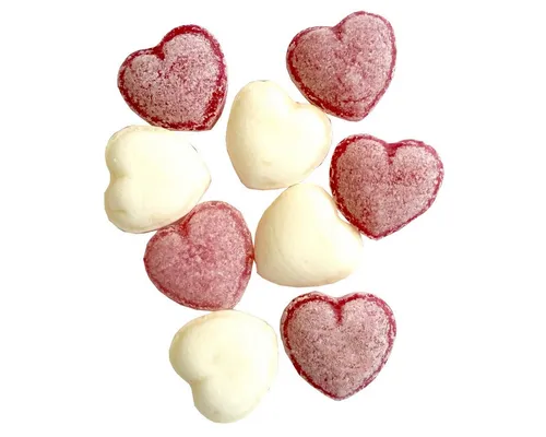 Eduard Edel Süßigkeit, Edel weiß rote Herzbonbons mit Eis und Kirsch Geschmack 150g