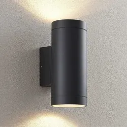 Lucande Wandleuchte außen Thomke - 2-flammige Aluminium Außenlampe für Terrasse & Balkon - Moderne Wandleuchte für außen: IP65 Schutz, ideal für Terrasse, Garten und Balkon. Hochwertige Optik für stimmungsvolle Abende im Freien, das ganze Jahr über.