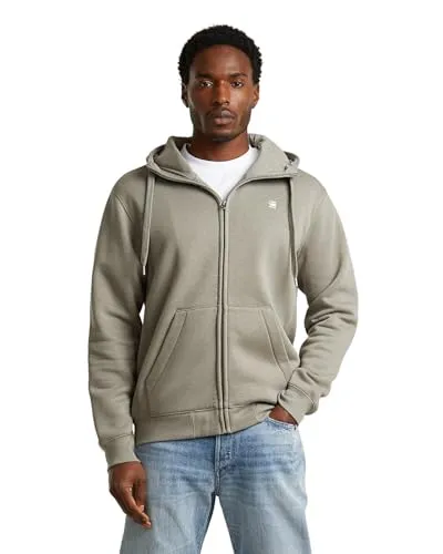 G-STAR Raw C.V. Kapuzen-Sweatshirt für Herren, Beige, XXL - Bequemes Herren-Sweatshirt mit durchgehendem Reißverschluss, Kapuze und praktischen Kängurutaschen. Ideal für lässige Outfits und den täglichen Gebrauch.