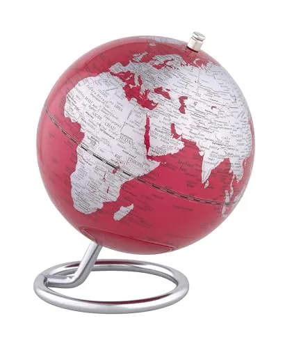 TROIKA Mini-Globus Ø 13 cm – Eleganter Tischglobus mit drehbarem Metallfuß - Entdecken Sie die Welt mit dem TROIKA Mini-Globus! Hochwertig verarbeitet, glänzende Landflächen und rote Meere machen ihn zum stilvollen Blickfang auf jedem Schreibtisch. Ideal als Geschenk für neugierige Entdecker!