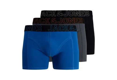 JACK&JONES Herren JACMURPHY SOLID Trunks 3 Pack Boxershorts - Retroshorts für Herren, kürzer geschnitten aus leichtem, dehnbarem Stoff mit elastischem Taillenbund für optimalen Komfort.