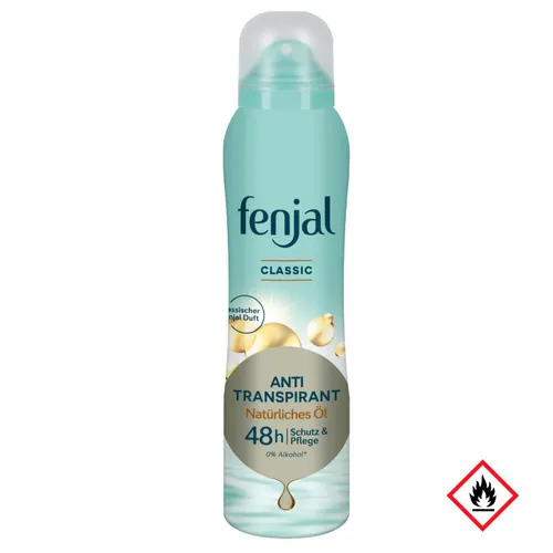 Fenjal Antitranspirant Spray 48h Classic mit natürlichem Öl 150ml