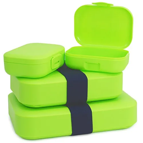 com-four® 4x Lunch-Box für unterwegs