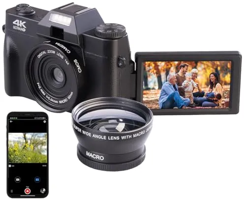 Somikon Digitalcamera: 4K-UHD-Digitalkamera mit 3