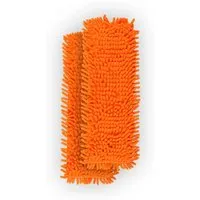 Bestlivings Bodenwischer Ersatzbezug Mikrovelour Chenille Orange 2er Pack