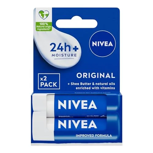 NIVEA Original Care Lip Balm Duo Pack 2x 4.8g - Deeply Hydrating Moisturiser (Lippenbalsam) (54527369)