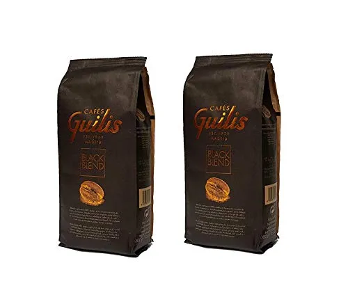 CAFES GUILIS DESDE 1928 AMANTES DEL CAFE100% Black Blend Arabica Kaffeebohnen - Naturröstung 2 kg