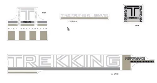 Non-Branded Fahrradrahmen Aufkleber Fahrrad Rahmen Trekking Performance Dekor Sticker Decal Set
