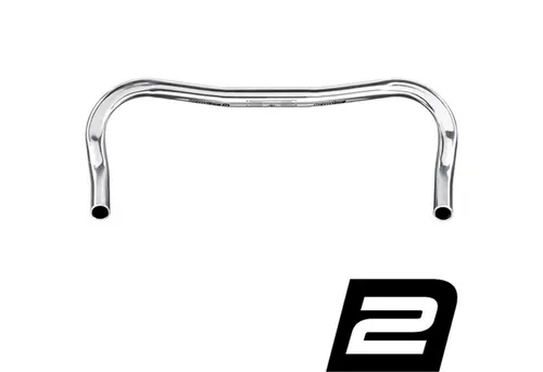 Ergotec Fixie Horn Fahrradlenker (ø25,4mm | silber) - Fahrradlenker aus AL 5000er Series, leicht und stabil mit 440mm Breite, ideal für Fixie-Bikes und urbanen Fahrstil.