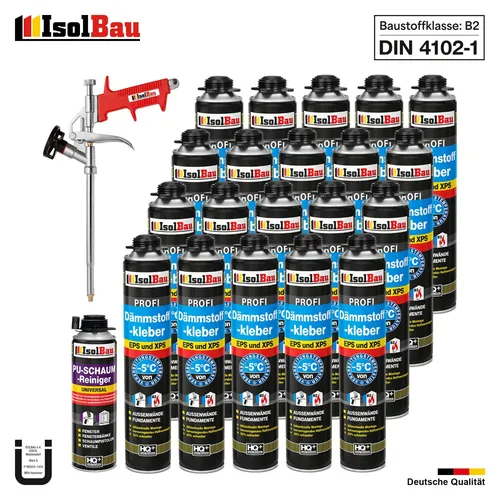 Dämmstoffkleber EPS XPS Klebeschaum 20 x 750ml von IsolBau