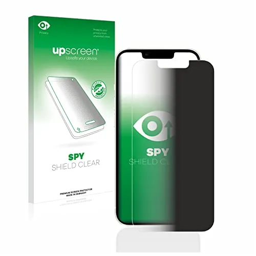 upscreen Anti-Spy Blickschutzfolie für Apple iPhone 13/13 Pro Made in Germany, Privacy Screen Displayschutz-Folie [Sichtschutz, Blaulichtfilter]
