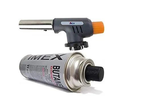 i-mex Imex Bunsenbrenner Lötbrenner Flambierer Piezo + 1 Gas