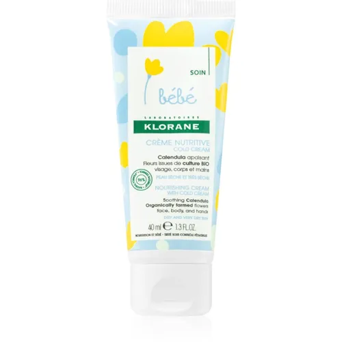 Klorane Bébé Nutrition nährende Creme für Kinder 40 ml - Tagespflege für Kinder, nährt und schützt empfindliche Babyhaut, lindert Rötungen und spendet langanhaltende Feuchtigkeit.
