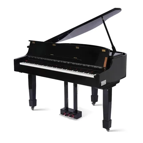 Schwarzes Klavier Flügel Digitalpiano Flügelklavier Hochglanz Piano