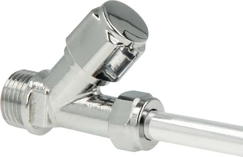 tecuro COMFORT Schrägsitzventil 1/2 Zoll x 3/8 Zoll, nicht selbstdichtend, MS-glanzverchromt