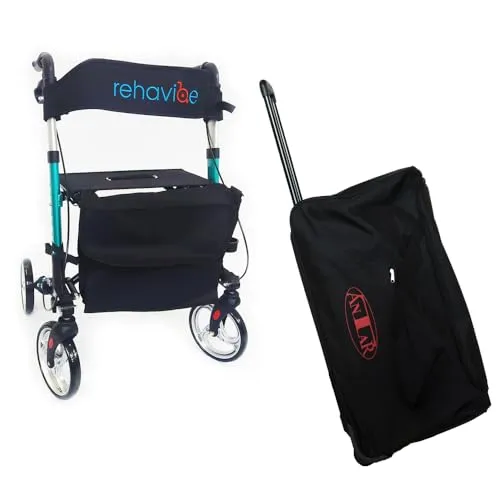 SET! Leichtgewicht Aluminium Rollator mit Transporttasche