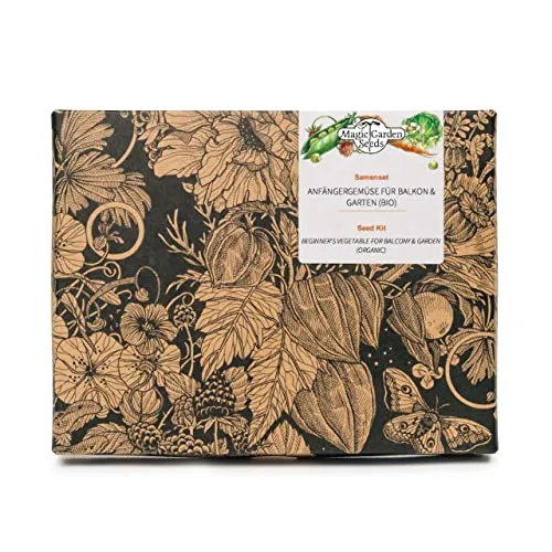 Anfängergemüse für Balkon & Garten (Bio) - Samen-Geschenkset mit Bio-Saatgut für 7 Gemüsesorten, die bei jedem gelingen