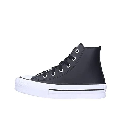 Converse Kinderschuhe Chuck Taylor All Star Eva Lift Leather Foundation Hi Schwarz, 35 1/2 - Sneaker mit stylischem Eva Lift Design, ideal für modebewusste Kinder und bequem für den Alltag.
