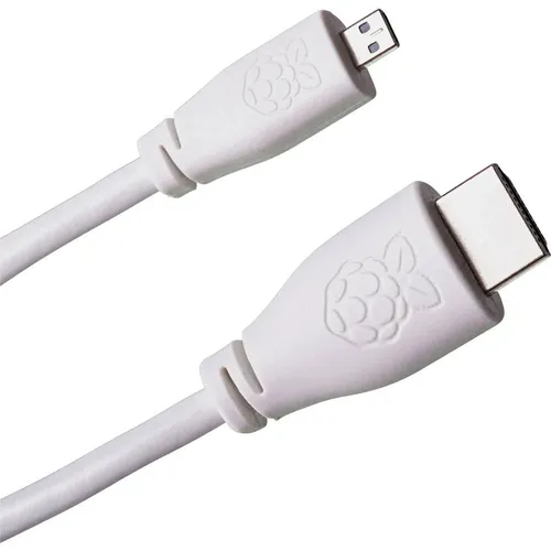 Cabo Raspberry Pi Micro HDMI a HDMI Macho 1m Branco - Hochwertiges 1m HDMI-Kabel, ideal für Raspberry Pi und hochwertige Videoübertragungen