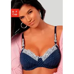 Nuance Bügel-BH mit wunderschöner Stickerei – auch ideal für große Größen blau 75