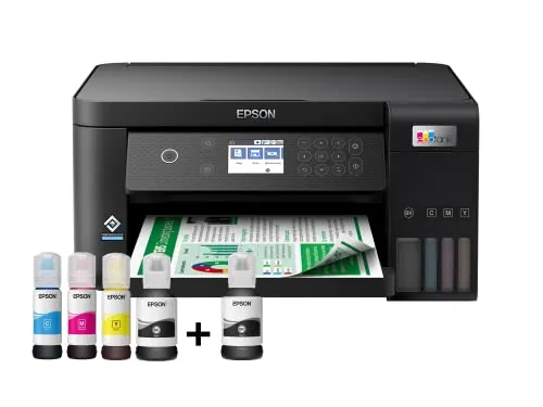 Epson L6260 Tintenstrahl Drucker - A4 Tintenstrahldrucker mit 4800 x 1200 DPI, 33 Seiten pro Minute und WLAN. Ideal für effizientes Drucken im Büro oder Home Office.