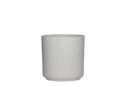 Hakbijl Glass Blumentopf Keramiktöpfe, Höhe: 13cm, Farbe: Weiß, Motiv: Gesprenkelt